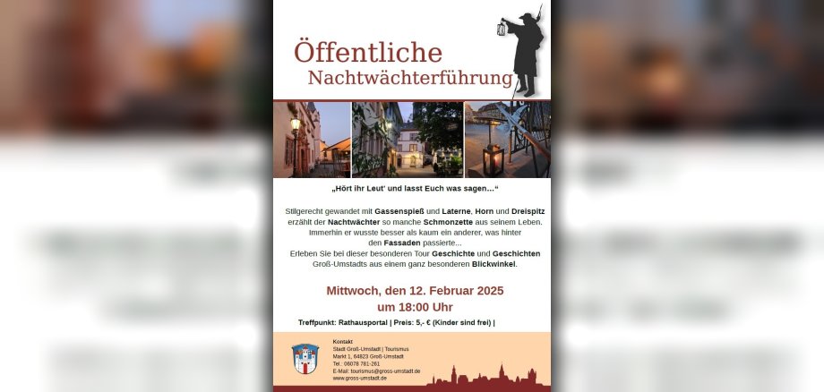 Plakat Nachtwächterführung